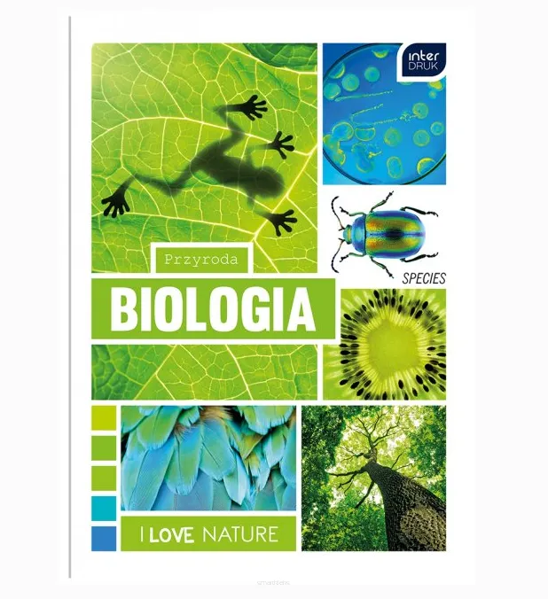 Zeszyt tematyczny A5 Krata 60 kartek 'Biologia' Interdruk