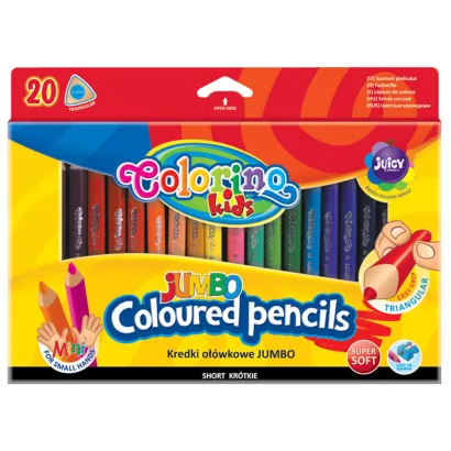 Kredki Ołówkowe Colorino Jumbo Mini 20szt.. Krótkie