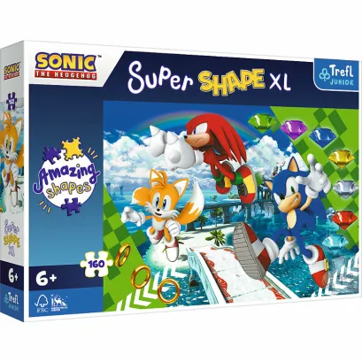 Puzzle Trefl Junior 160 Elementów Super Shape XL Wesoły Sonic