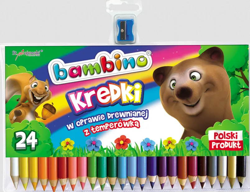 Kredki ołówkowe Bambino 24 kolorów