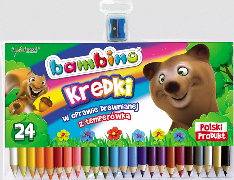 Kredki ołówkowe Bambino 24 kolorów