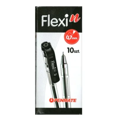 10x Długopis Flexi Penmate 0,7 Czarny