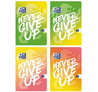 Zeszyt Oxford A5 Never Give Up 60k. Kratka 
