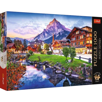 Puzzle Trefl 1000 Elementów Alpejskie Miasteczko, Szwajcaria