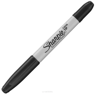 60 szt. Marker Budowlany Dwustronny Permanentny Sharpie Twin Tip Czarny smartkleks.pl