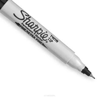 60 szt. Marker Budowlany Dwustronny Permanentny Sharpie Twin Tip Czarny smartkleks.pl