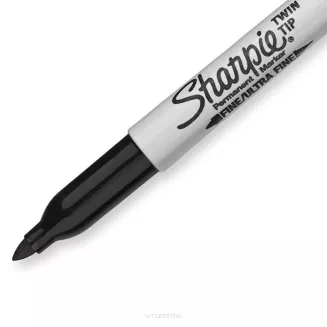 60 szt. Marker Budowlany Dwustronny Permanentny Sharpie Twin Tip Czarny smartkleks.pl