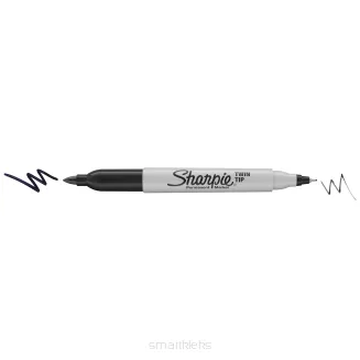 60 szt. Marker Budowlany Dwustronny Permanentny Sharpie Twin Tip Czarny smartkleks.pl