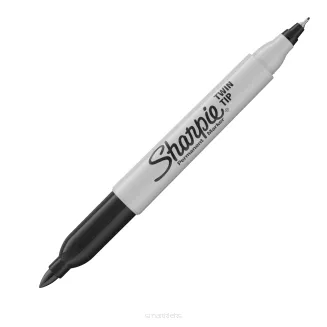 60 szt. Marker Budowlany Dwustronny Permanentny Sharpie Twin Tip Czarny smartkleks.pl