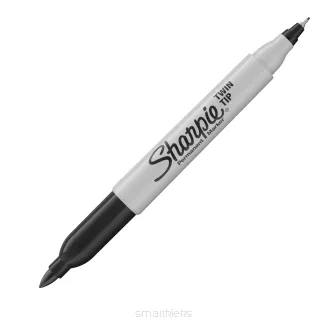 60 szt. Marker Budowlany Dwustronny Permanentny Sharpie Twin Tip Czarny smartkleks.pl