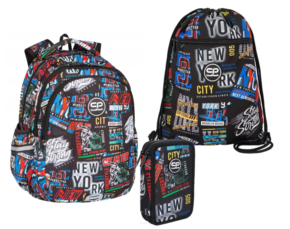 Zestaw Plecak CoolPack Joy Big City + Piórnik + Worek