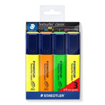 Zakreślaczie Staedtler textsurfer classic 3+1 kolory