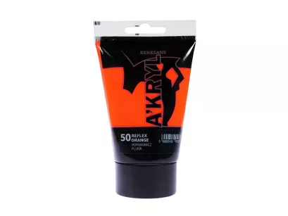 Farba Akrylowa Renesans 100ml 50 Pomarańczowy Fluorescencyjny