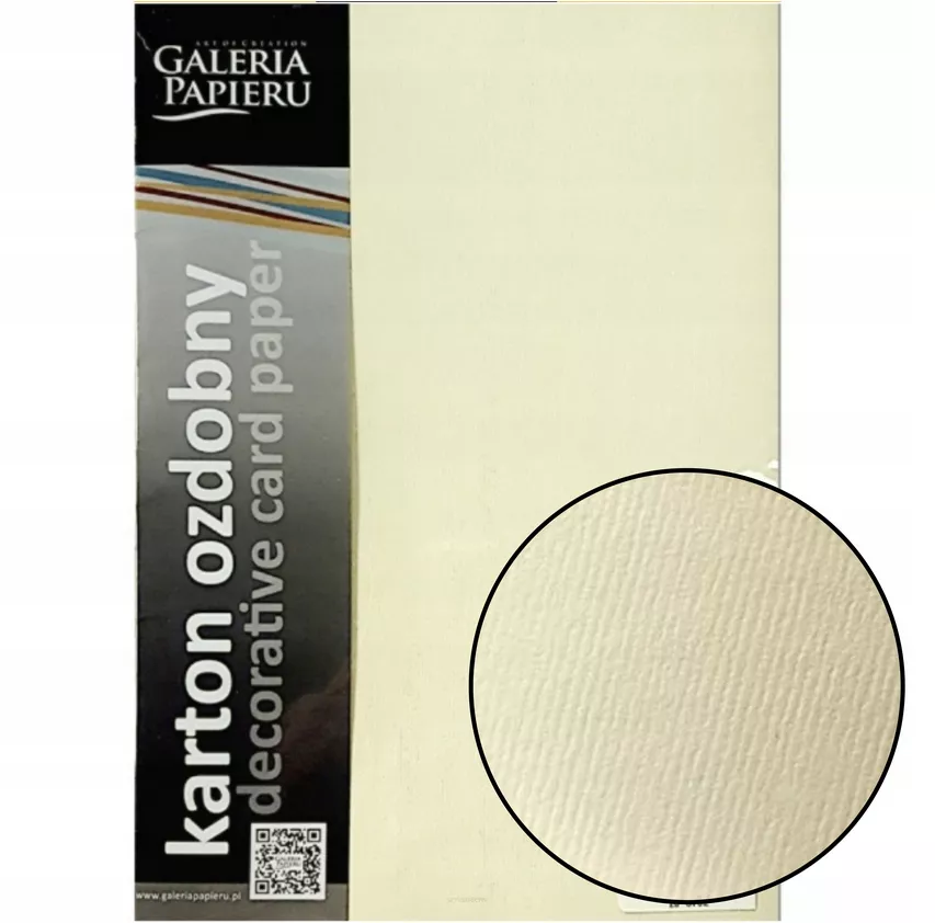 Karton Ozdobny Prązki Kremowy Galeria Papieru smartkleks.pl