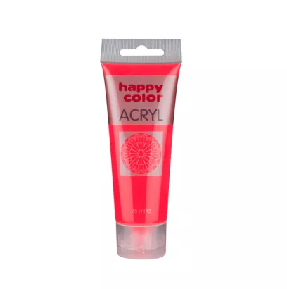 Farba Akrylowa Happy Color 75ml Czerwona Fluo 201
