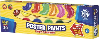 Farby plakatowe Astra 12+1 kolorów