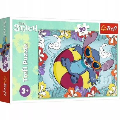 Puzzle Trefl 30 Elementów Lilo i Stitch na Wakacjach  SmartKleks.pl