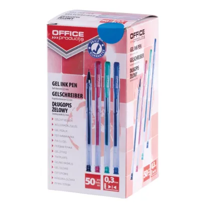 25x ŻELOWY DŁUGOPIS OFFICE PRODUCTS NIEBIESKI