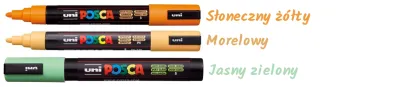 Zestaw Pisaki Posca PC-5M Plażowe Kolory 3 Kolory