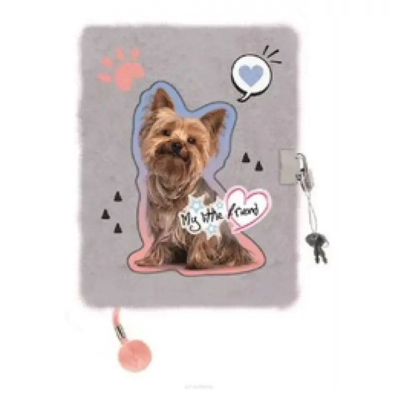 Pamiętnik z Kłódką Zamykany St. Majewski My Little Friend Grey York A5  SmartKleks.pl