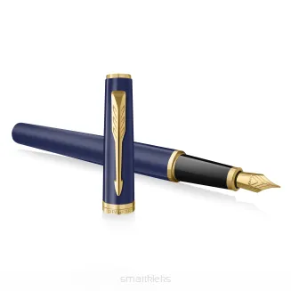 Parker Meridian Pióro wieczne Niebieski lakier ze złotymi wykończeniami Średnia końcówka  2231409