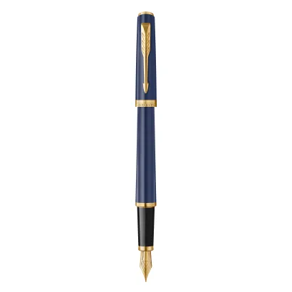 Parker Meridian Pióro wieczne Niebieski lakier ze złotymi wykończeniami Średnia końcówka  2231409