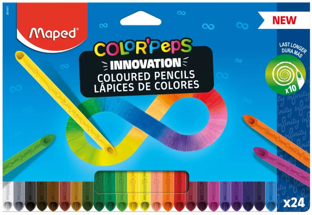 Kredki Z Grafitu Trójkątne Color'Peps Innovation 24 Kolory Maped SmartKleks.pl