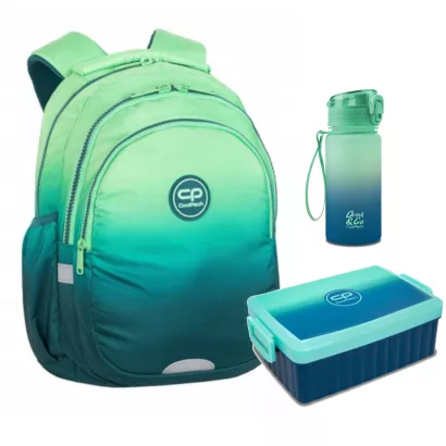 Zestaw Plecak CoolPack Jerry Blue Lagoon Śniadaniówka Bidon