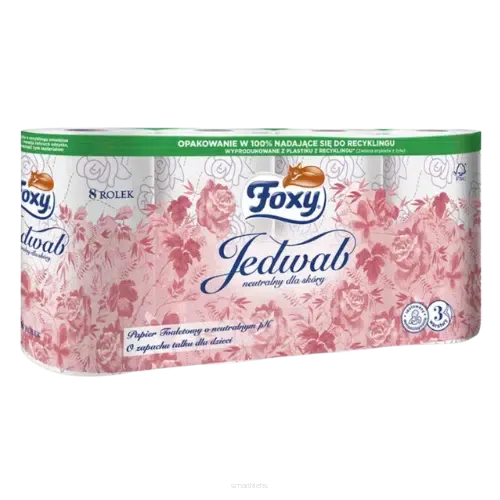 Foxy Papier Toaletowy Jedwabny 8 Rolek