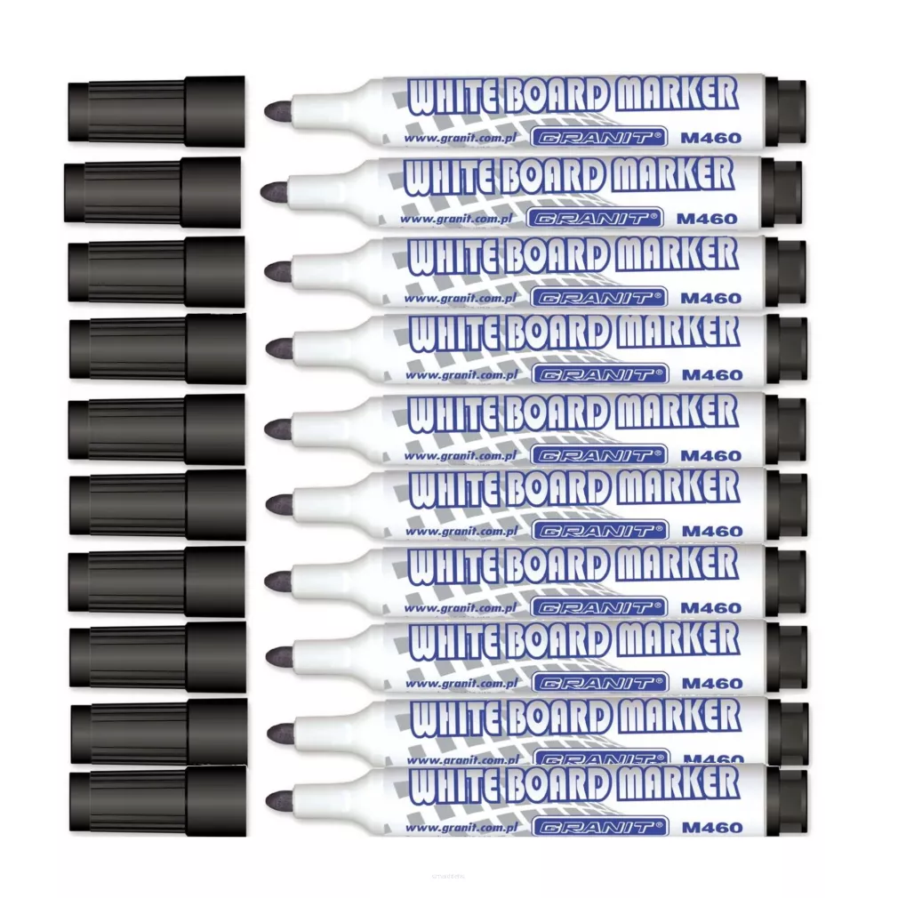 10x Marker do białych tablic Granit M460 czarny smartkleks.pl
