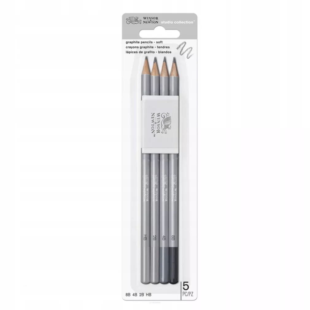 Ołówki Winsor&Newton Studio Collection 4 Sztuki + Gumka smartkleks.pl