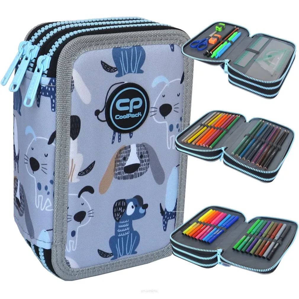 Piórnik Trzyczęściowy z Wyposażeniem CoolPack Jumper 3 Doggy SmartKleks.pl