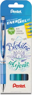 Pióro Kulkowe Zestaw Pentel 0,7 mm Błękitne Ukojenie SmartKleks.pl
