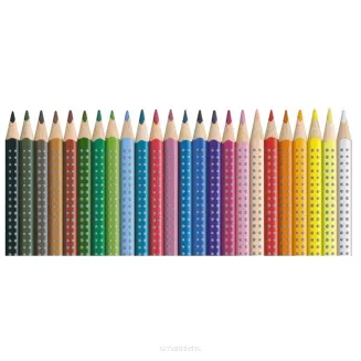 Kredki trójkątne 24 kolory Faber-Castell Grip 2001 + kolorowanka