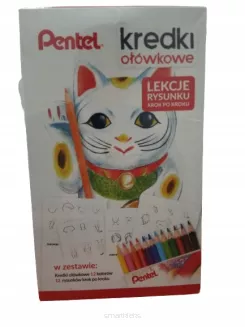 Kredki Ołówkowe  Plus Lekcje Rysunku Zestaw Pentel  SmartKleks.pl