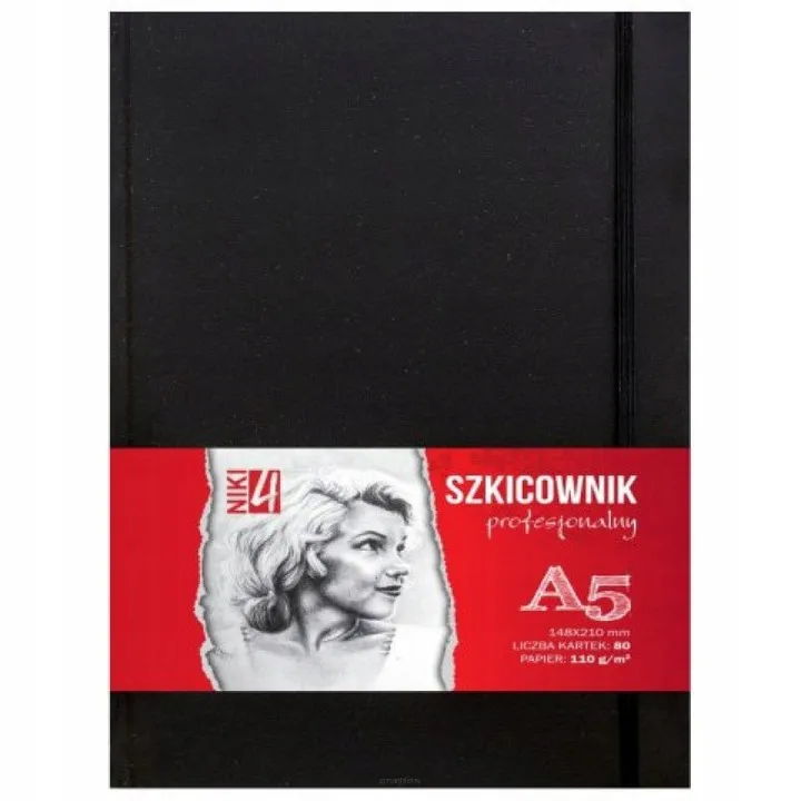 Szkicownik Profesjonalny A5 80 Kartek Czarny KOH-I-NOOR  SmartKleks.pl