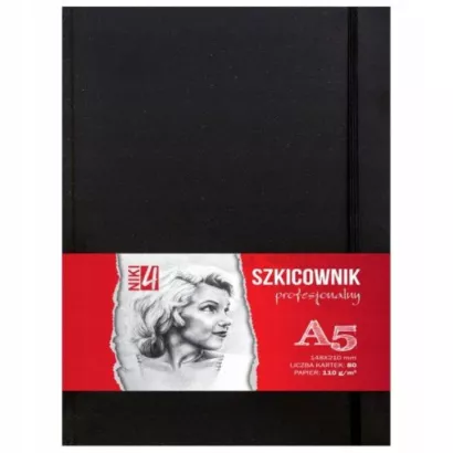 Szkicownik Profesjonalny A5 80 Kartek Czarny KOH-I-NOOR