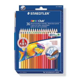 Akwarelowe kredki ołówkowe Staedtler Noris Club zestaw 36 kolorów + pędzelek
