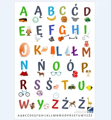 Plakat Edukacyjny Alfabet Cyfry A3+