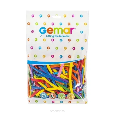 Balony 100 sztuk Rurki Mix Pastelowe Gemar