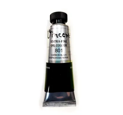 Farba Olejna Vincent 801 Carbon Black 50ml.