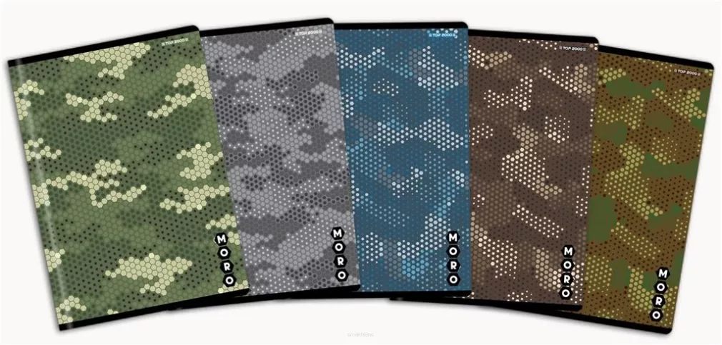 5x Zeszyt A5/96 Kratka Top-2000 Moro z Marginesem smartkleks.pl