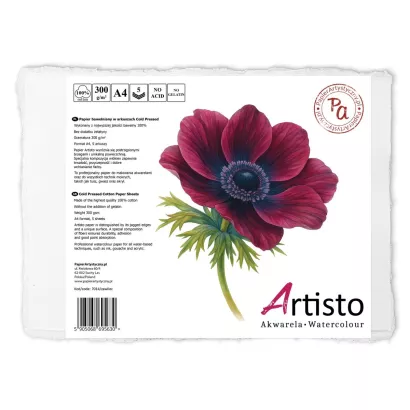 Papier Bawełniany W Arkuszach Cold Pressed A4 300g/m2