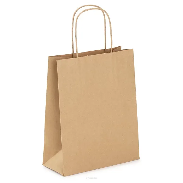 Torba papierowa brązowa 180/80/225 skręcany uchwyt