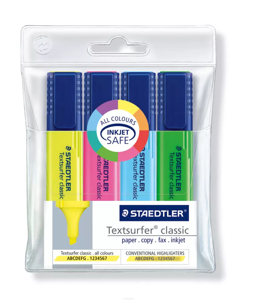Zakreślacz Staedtler Textsurfer zestaw 4 kolorów