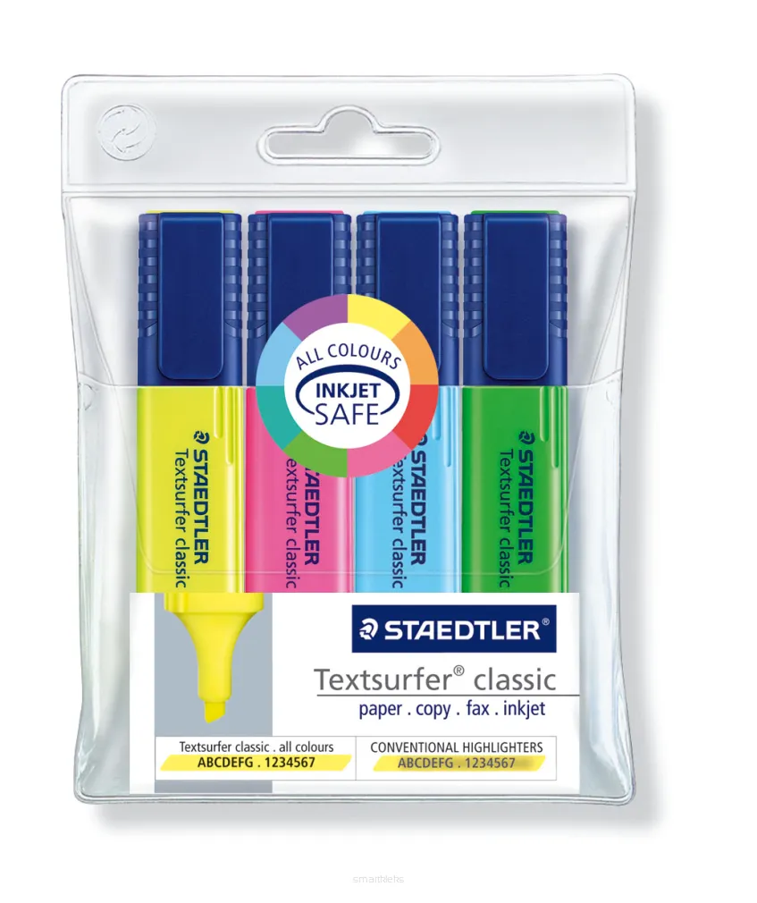 Zakreślacz Staedtler Textsurfer zestaw 4 kolorów