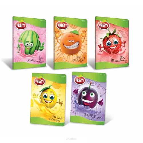 Zeszyt A5, Wąska Linia, 32 kartki,  Fruity Top-2000