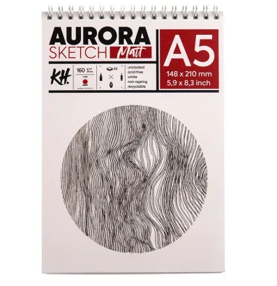 Szkicownik Aurora Mat Spirala A5 160g/m2
