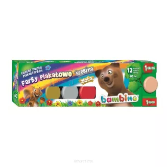 Farby plakatowe Bambino 12 kolorów