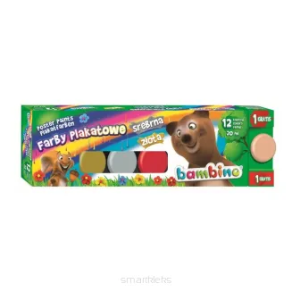 Farby plakatowe Bambino 12 kolorów